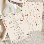 Boho Wildflower Meadow &amp; Butterfly Invitation at Zazzle