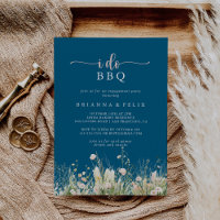Boho Wildflower Navy I Do BBQ Engagement Party