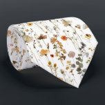 Boho Wildflower Neck Tie<br><div class="desc">This design features a pattern of delicate bohemian wildflowers and eucalyptus in warm autumn tones.</div>
