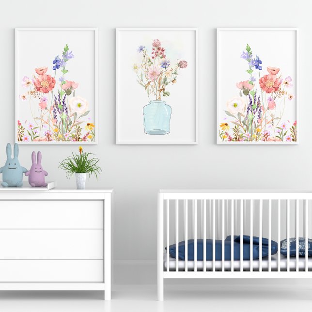 Boho Wildflower Nursery  Wall Art Sets (Creator Uploaded)
