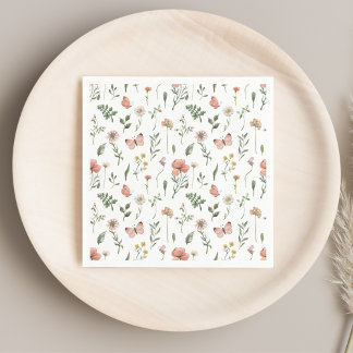 Boho Wildflower Paper Napkins