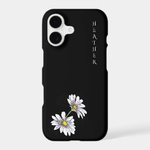 Boho Wildflower Personalized Black Gift for Her iPhone 17 Case