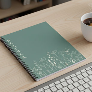 Boho Wildflower Personalized Gift for Her Planner