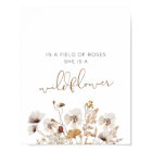 Boho Wildflower Poster