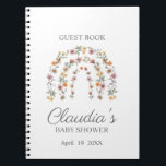 Boho Wildflower Rainbow Baby Shower Guest Notebook<br><div class="desc">Everyone will love this adorable watercolor simple yet Elegant Boho Rainbow Baby Shower template set!</div>