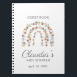 Boho Wildflower Rainbow Baby Shower Guest Notebook<br><div class="desc">Everyone will love this adorable watercolor simple yet Elegant Boho Rainbow Baby Shower template set!</div>