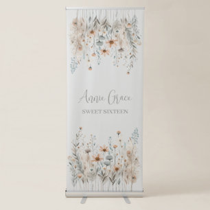 Boho Wildflower Retractable Banner