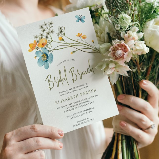 Boho wildflower spring bridal brunch invitation (Creator Uploaded)