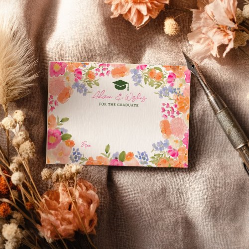 Boho Wildflower Summer graduation advice wishes