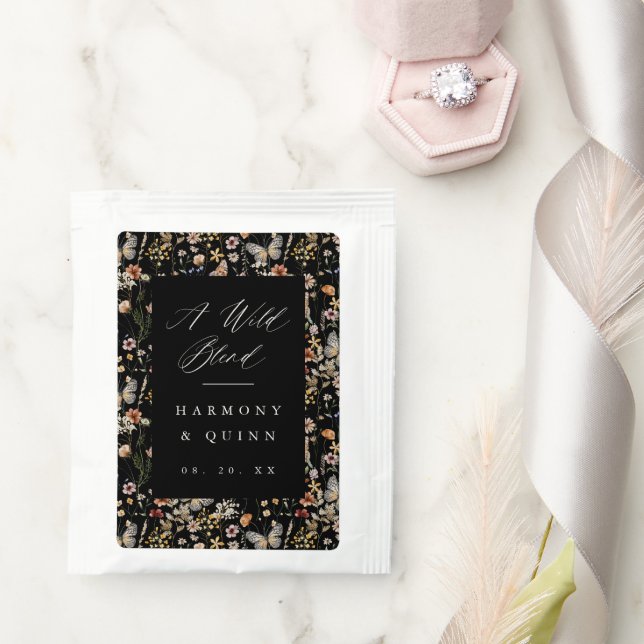 Boho Wildflower Tea Bag Wedding Favors Drink Mix (Wedding)