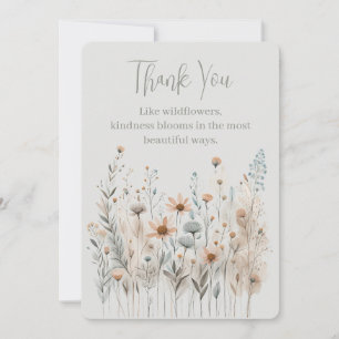 Boho Wildflower Thank You Card