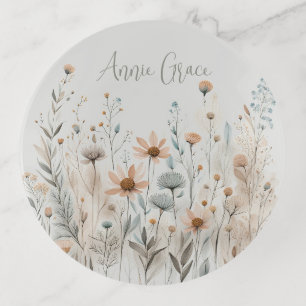 Boho Wildflower Trinket Tray
