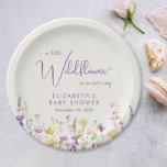 Boho Wildflower Watercolor Baby Shower Paper Plates<br><div class="desc">Elegant light taupe baby girl shower paper plates with "a little wildflower is on her way" written in grey typography and a stylish lavender purple script,  and boho-inspired whimsical watercolors of dainty purple,  pink and yellow wildflowers. Add the name of the mother-to-be in lavender purple lettering.</div>