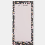 Boho Wildflower Watercolor Named Charcoal Blush Magnetic Notepad<br><div class="desc">Boho Wildflower Watercolor Named Charcoal Blush Magnetic Notepad. What a lovely way to keep a list on your fridge or to give as a special gift, the notepad is coordinated with a range of kitchen and dining products using this same colors and design. This pattern is moody and dramatic with...</div>