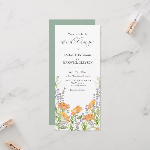 Boho Wildflower Wedding Invitations