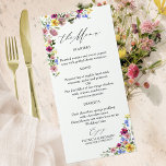 Boho Wildflower Wedding Menu Cards<br><div class="desc">Capture the essence of chic,  boho-inspired design with captivating moody earth tones and beautiful floral elements. Customize it effortlessly with your personal details.</div>