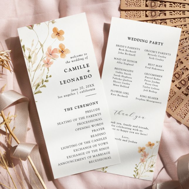 Boho Wildflower Wedding Program  (Creator Uploaded)