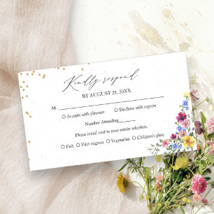 Boho Wildflower Wedding RSVP Card