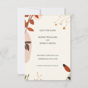 Boho Wildflower Wedding Save The Date Card Sprin