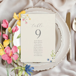 Boho Wildflower Wedding Seating Chart