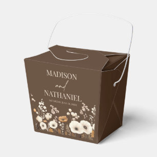 Boho Wildflower Wild Flower Floral Garden Wedding Favor Boxes
