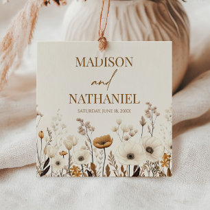 Boho Wildflower Wild Flower Floral Garden Wedding Favor Tags