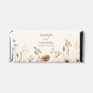 Boho Wildflower Wild Flower Floral Garden Wedding Hershey Bar Favors