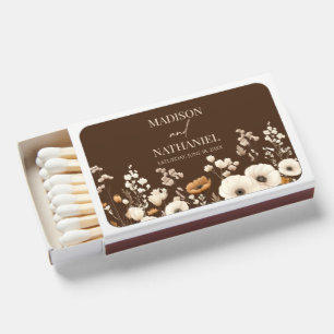 Boho Wildflower Wild Flower Floral Garden Wedding Matchboxes