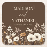 Boho Wildflower Wild Flower Floral Garden Wedding Square Paper Coaster<br><div class="desc">These are Boho Wildflower Wild Flower Floral Garden Wedding Paper Coasters!</div>