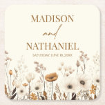 Boho Wildflower Wild Flower Floral Garden Wedding Square Paper Coaster<br><div class="desc">These are Boho Wildflower Wild Flower Floral Garden Wedding Paper Coasters!</div>