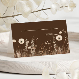 Boho Wildflower Wild Flowers Floral Wedding Place Card