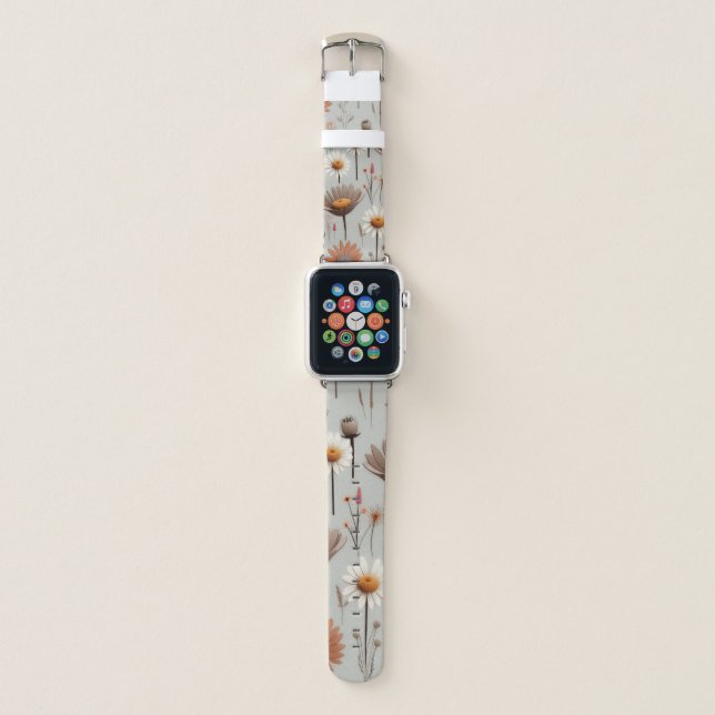 Boho Wildflowers Apple Watch Band (Front)