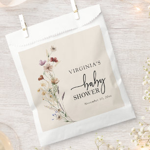 Boho Wildflowers Baby Shower Favor Bag