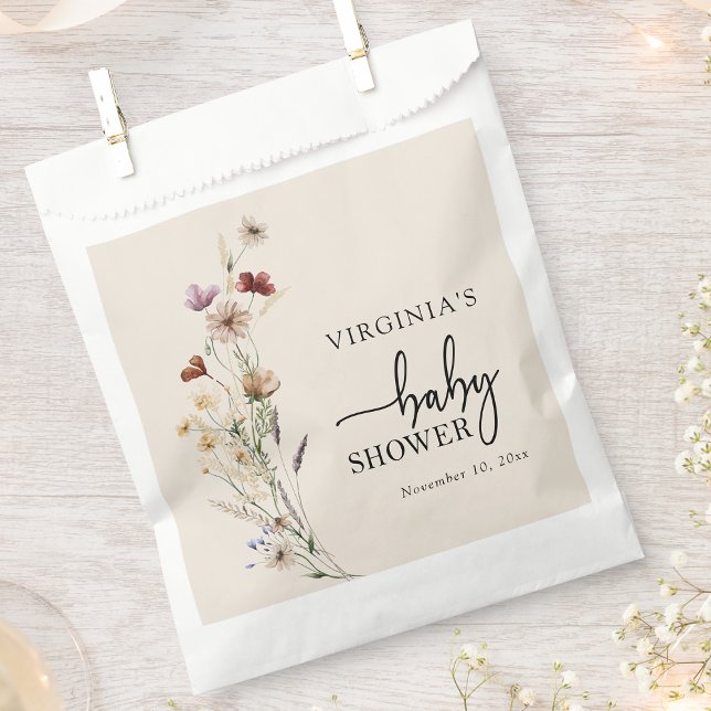 Boho Wildflowers Baby Shower Favor Bag (Boho Wildflowers Baby Shower Favor Bag by Painted Paperie
)