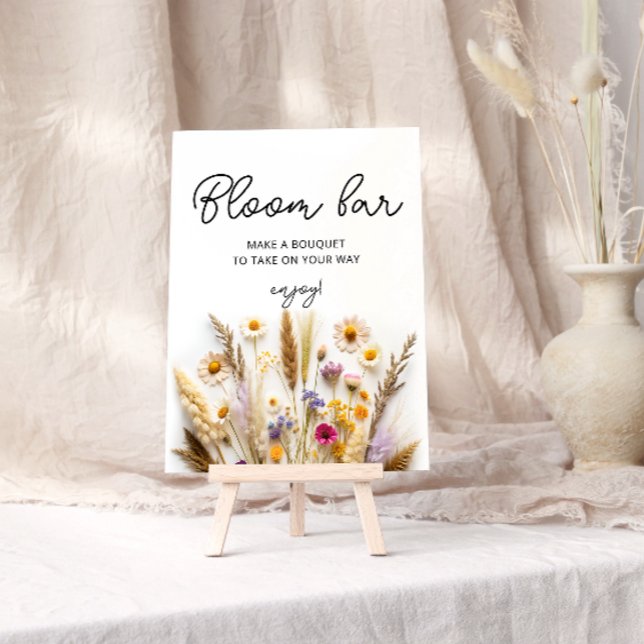 Boho Wildflowers Bloom or Flower Bar Poster (Creator Uploaded)