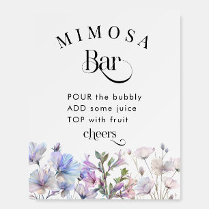 Boho Wildflowers Bridal Shower Mimosa Bar Sign