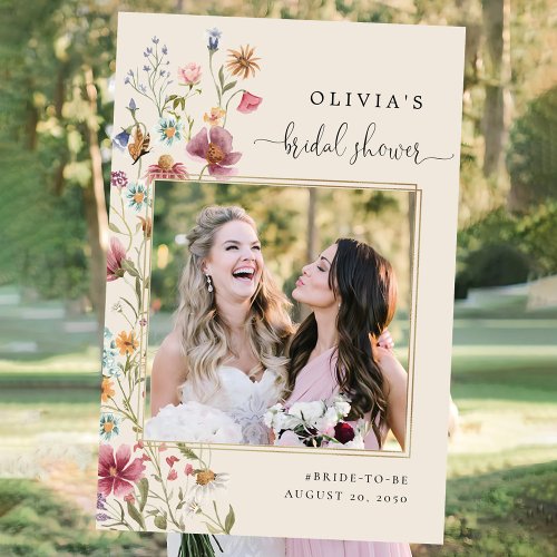 Boho Wildflowers Bridal Shower Photo Prop  Foam Board