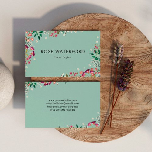 Boho Wildflowers Business Card