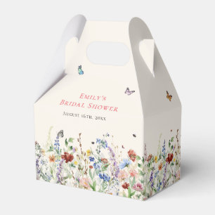 Boho Wildflowers Butterflies Favor Boxes