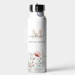 Boho Wildflowers Custom Name Monogram Water Bottle<br><div class="desc">Introducing our "Boho Wildflowers Custom Name Monogram Water Bottle." Elevate your hydration game with this personalized bottle adorned with a captivating wildflower design and a beautifully crafted script monogram with your name. This bottle not only keeps you hydrated in style but also reflects your unique personality. The boho wildflowers bring...</div>