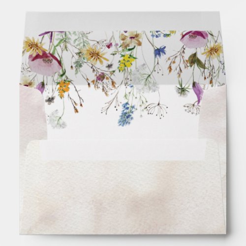 Boho Wildflowers Elegant Envelope