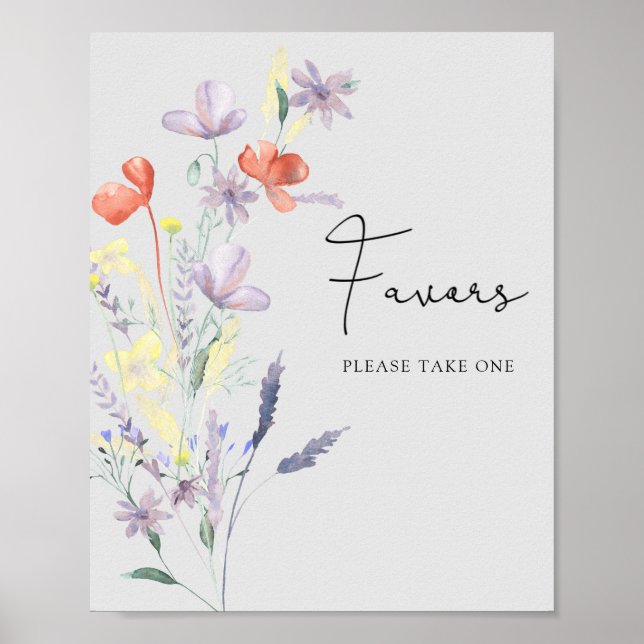 Boho Wildflowers - Favors Poster (Front)