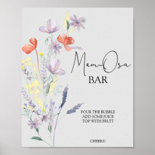 Boho Wildflowers \ Mom-osa bar Poster