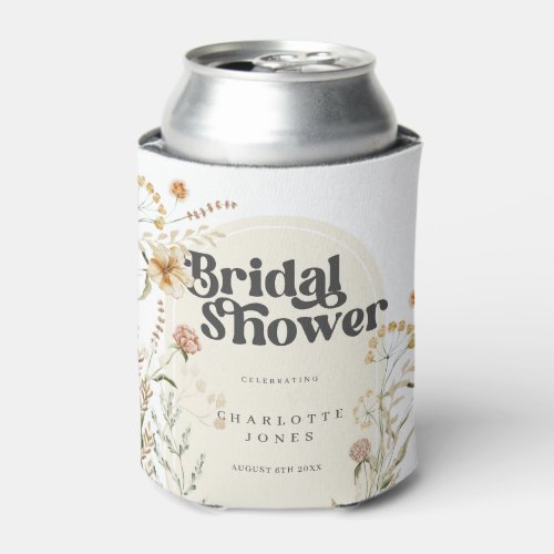 Boho Wildflowers Photo Arch Bridal Shower Favors Can Cooler