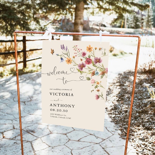 Boho Wildflowers Wedding Foam Boards (Creator Uploaded)
