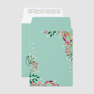 Boho Wildflowers With Your Logo & Website Envelope Mailers