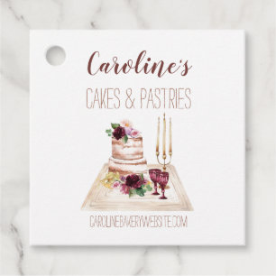 Boho Wine Baking Bakery Boutique Cupcakes Pastries Favor Tags