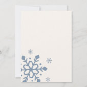 Boho Winter Baby Shower | Snowflake Wonderland Inv Invitation (Back)