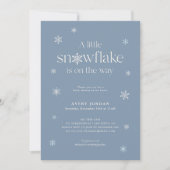 Boho Winter Baby Shower | Snowflake Wonderland Inv Invitation (Front)