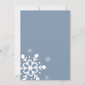 Boho Winter Baby Shower | Snowflake Wonderland Invitation (Back)